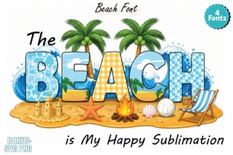 The Beach Font for Creative Coastal Projects