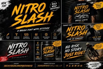 Nitro Slash Font for Modern Web Designs